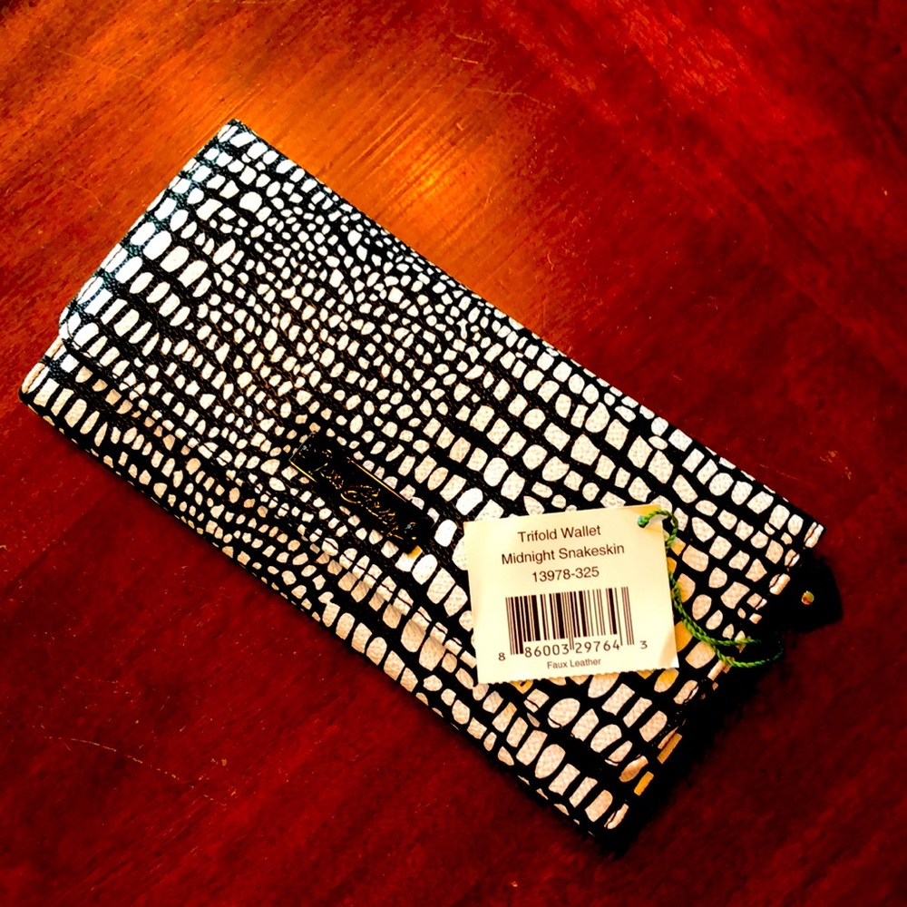Vera Bradley Trifold wallet midnight snakeskin